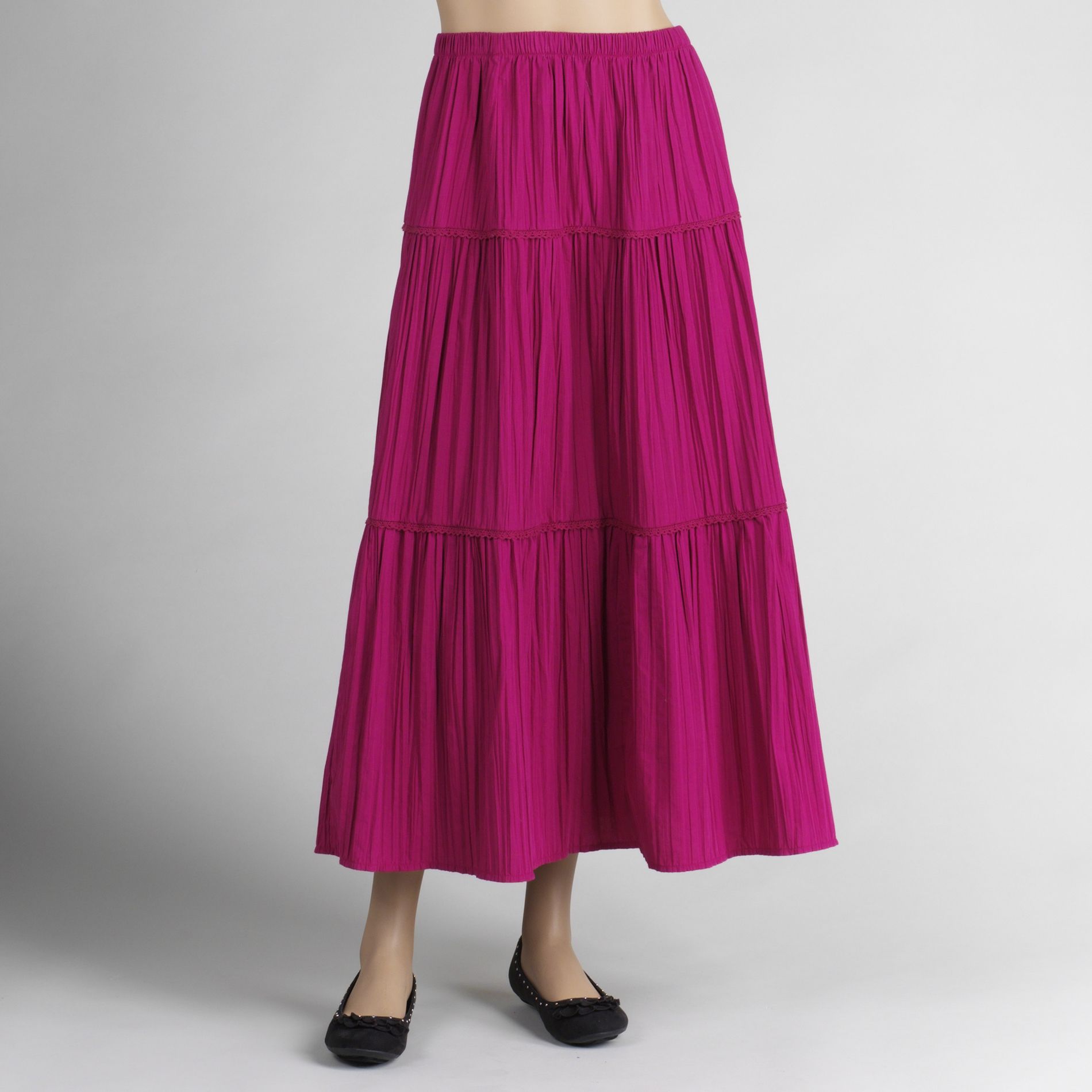 Basic Editions Women's Broomstick Skirt