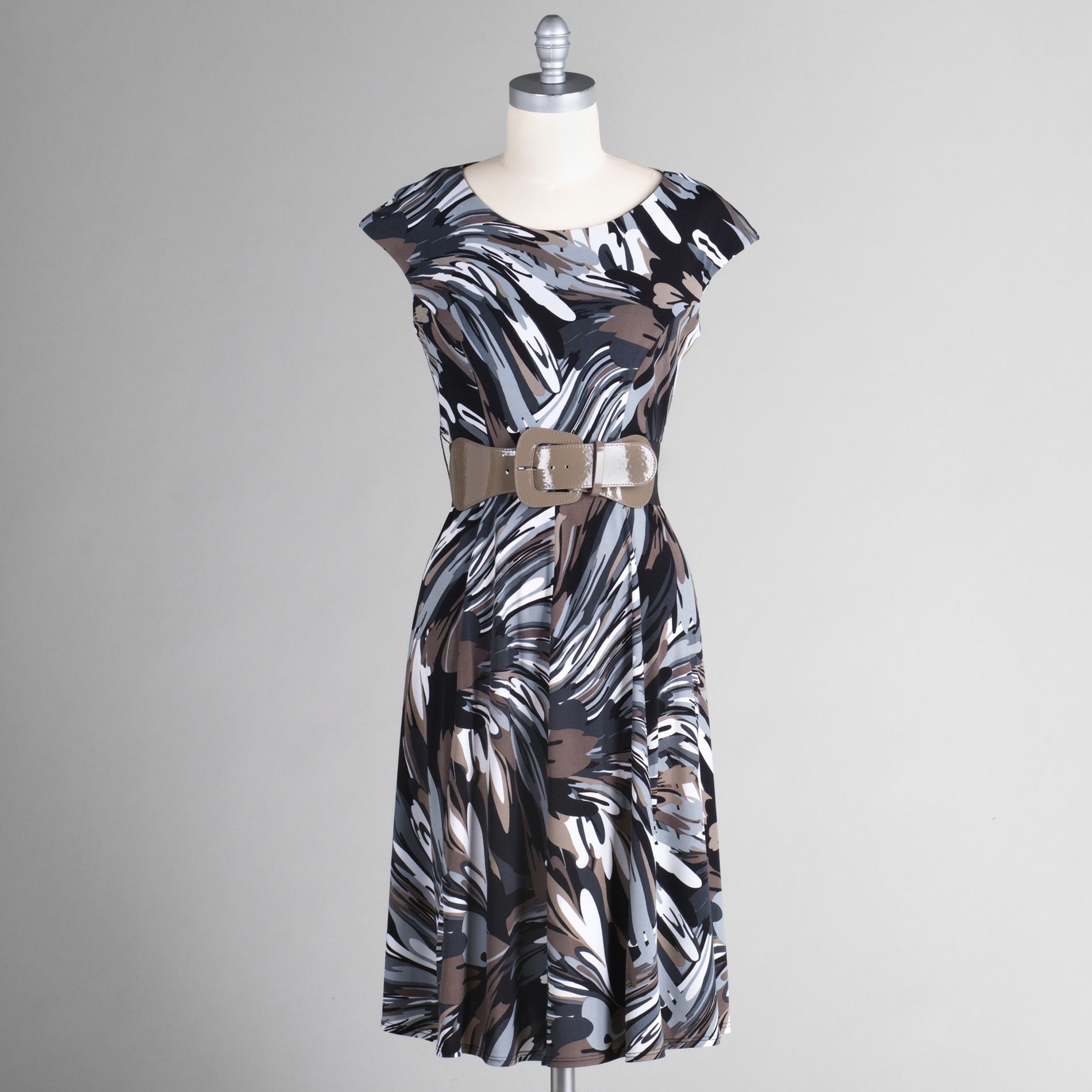 Women&#39;s Print Cap Sleeve Dress
