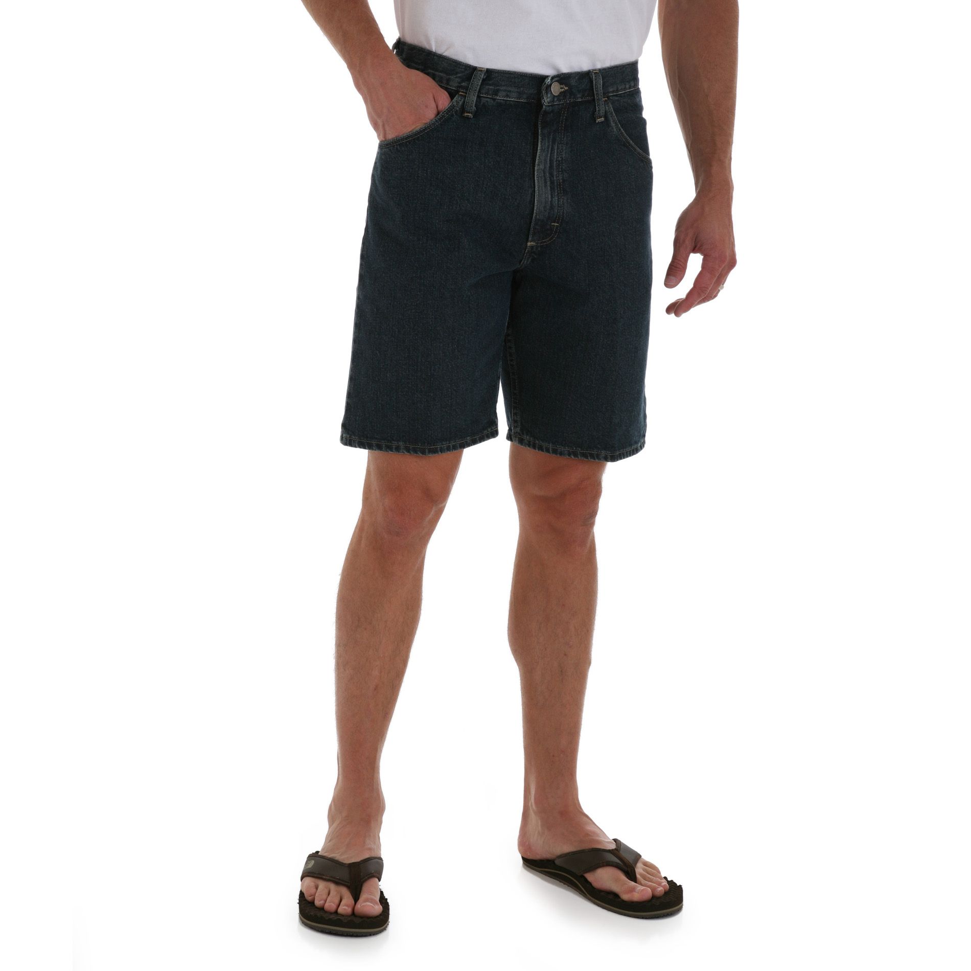 Wrangler Men's 5 Pocket Relaxed Fit Denim Shorts