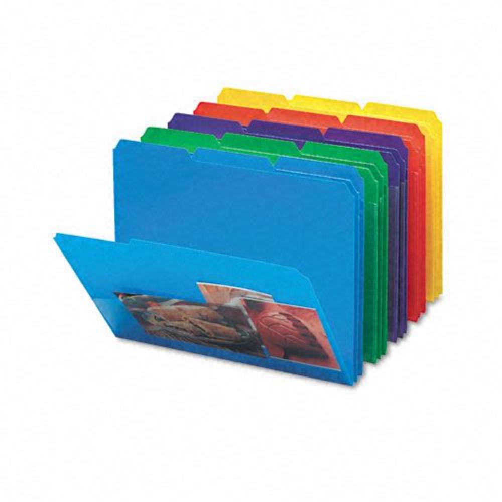 Smead SMD10540 Poly Colored File Folders With Slash Pocket