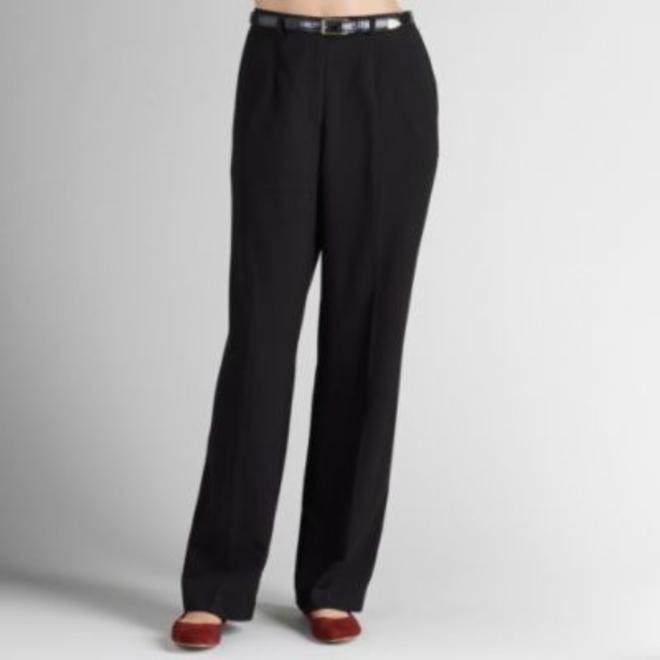 Sag Harbor Women's Belted Flat Front Pants