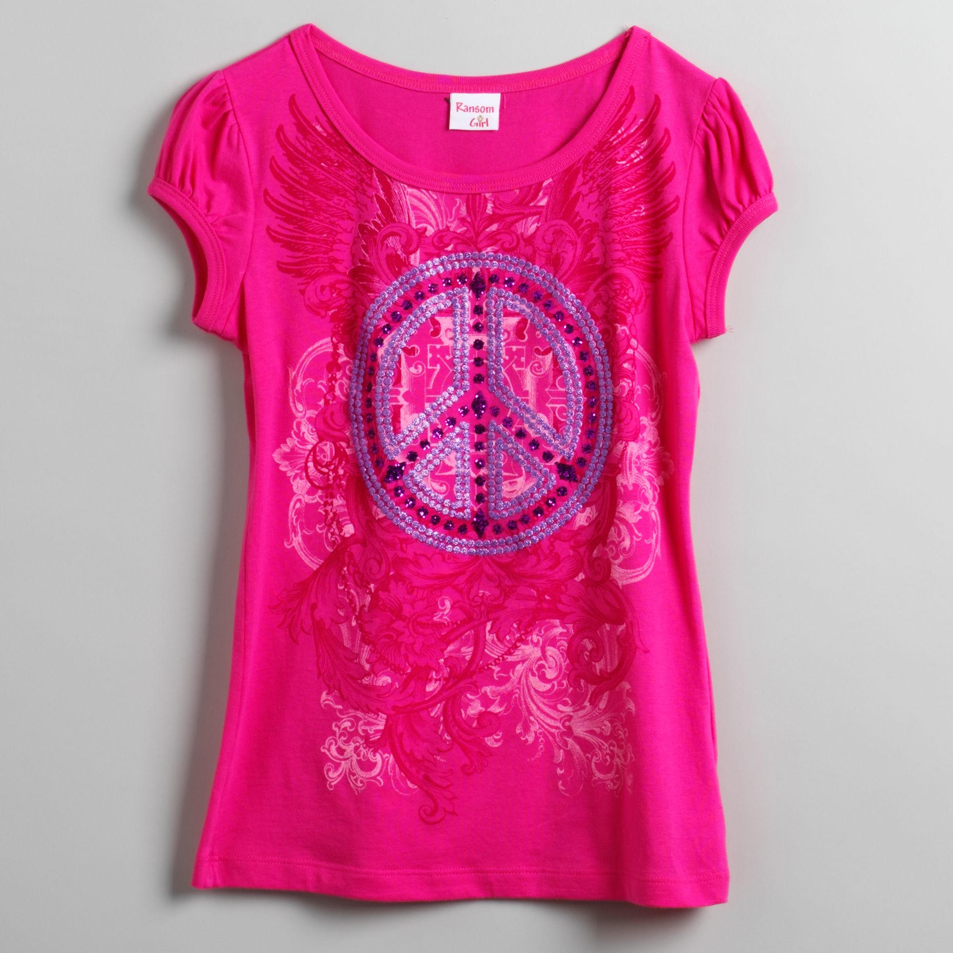 Ransom Girl&#39;s 7-18 Peace Wing Tee