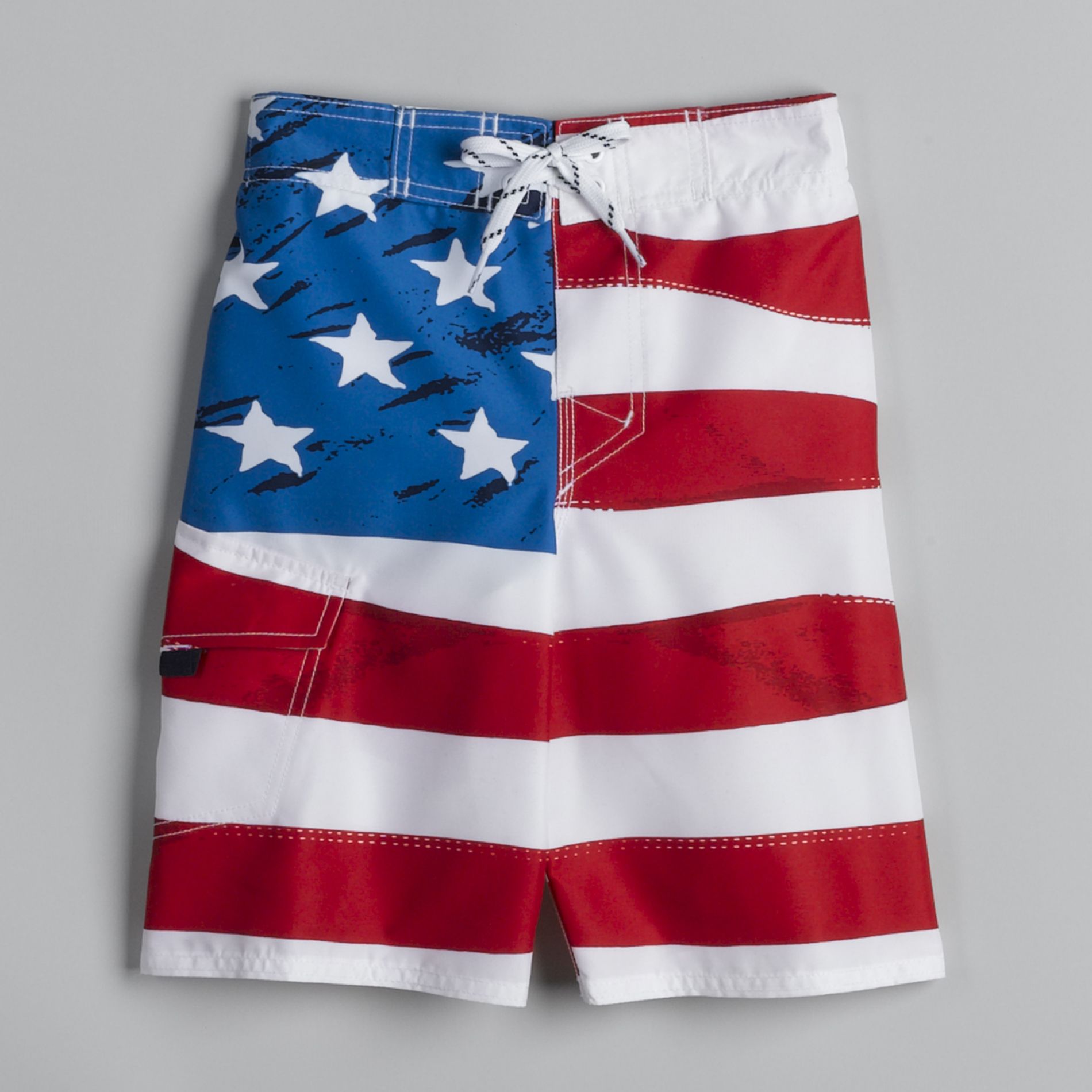 Joe Boxer Boy's American Flag Swim Trunks