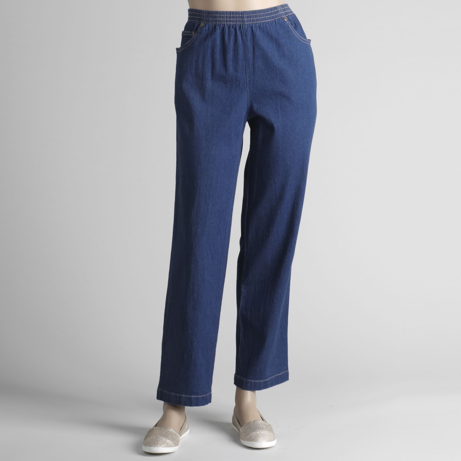 Koret Women&#39;s Petite Pull-on Stretch Denim Pants