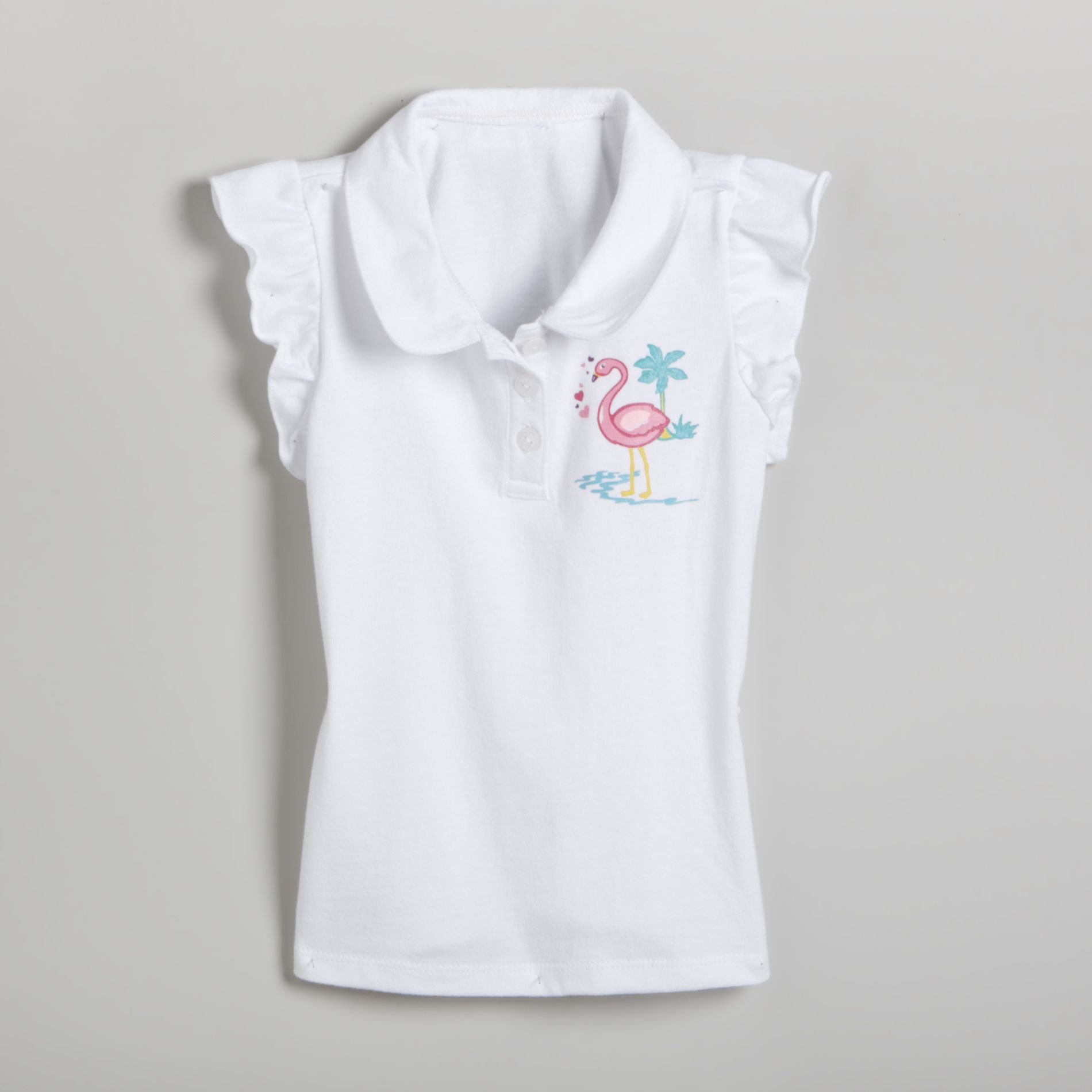 WonderKids Infant & Toddler Girls' Sleeveless Flamingo Polo