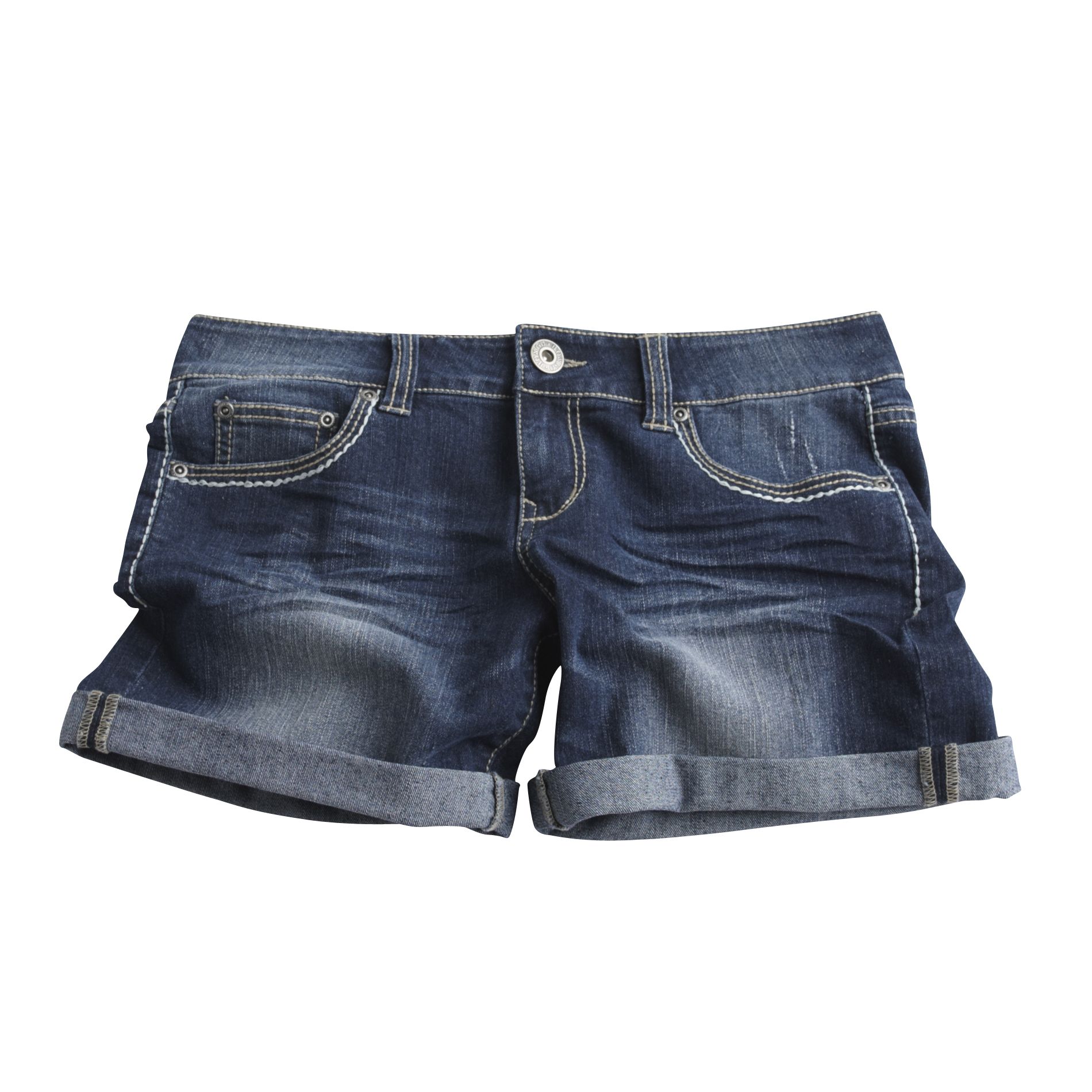 Bongo Junior's Rolled Cuff Deconstructed Denim Shorts
