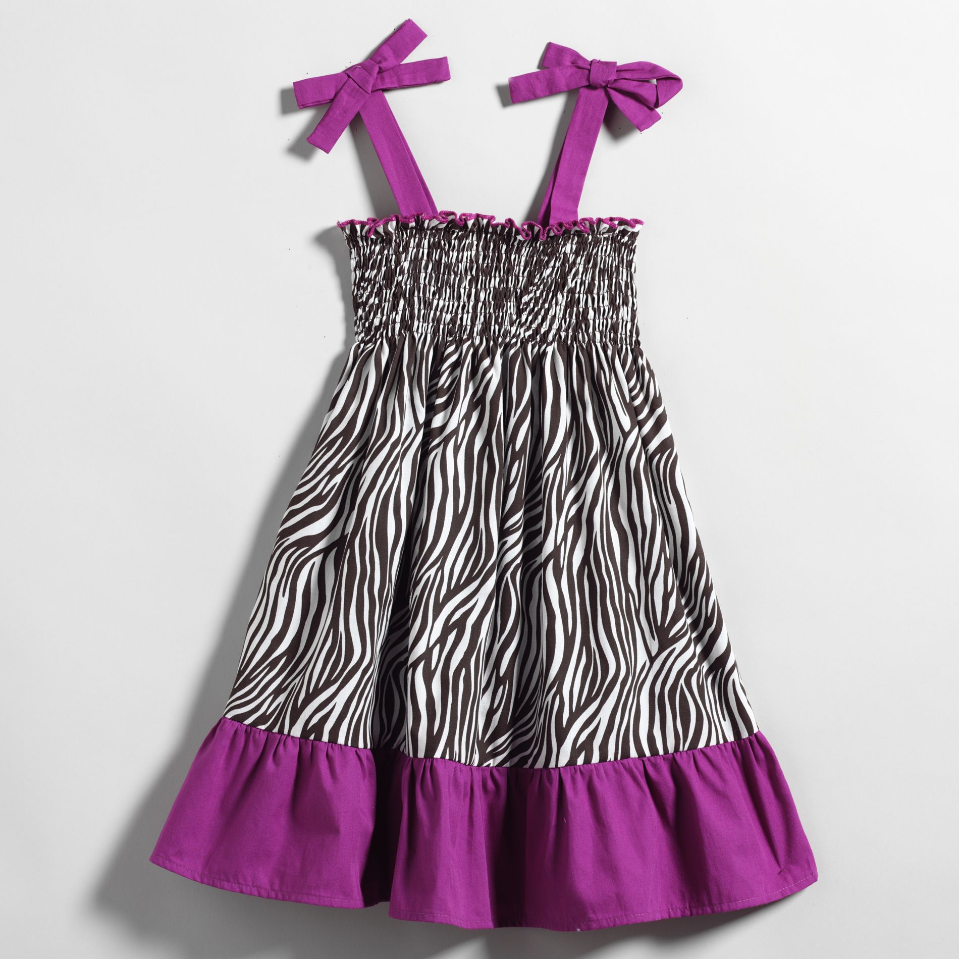 Pinky Girl&#39;s 4-6x Solid Ruffle Bottom Dress