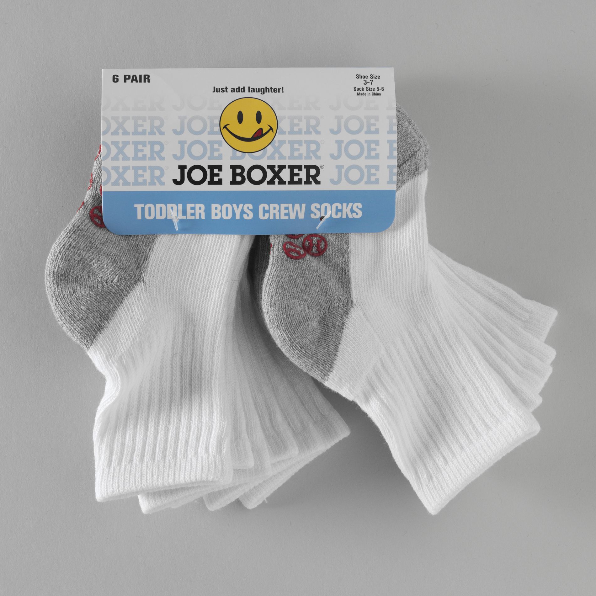 Joe Boxer Toddler Boy&#39;s 6 Pair Crew Socks