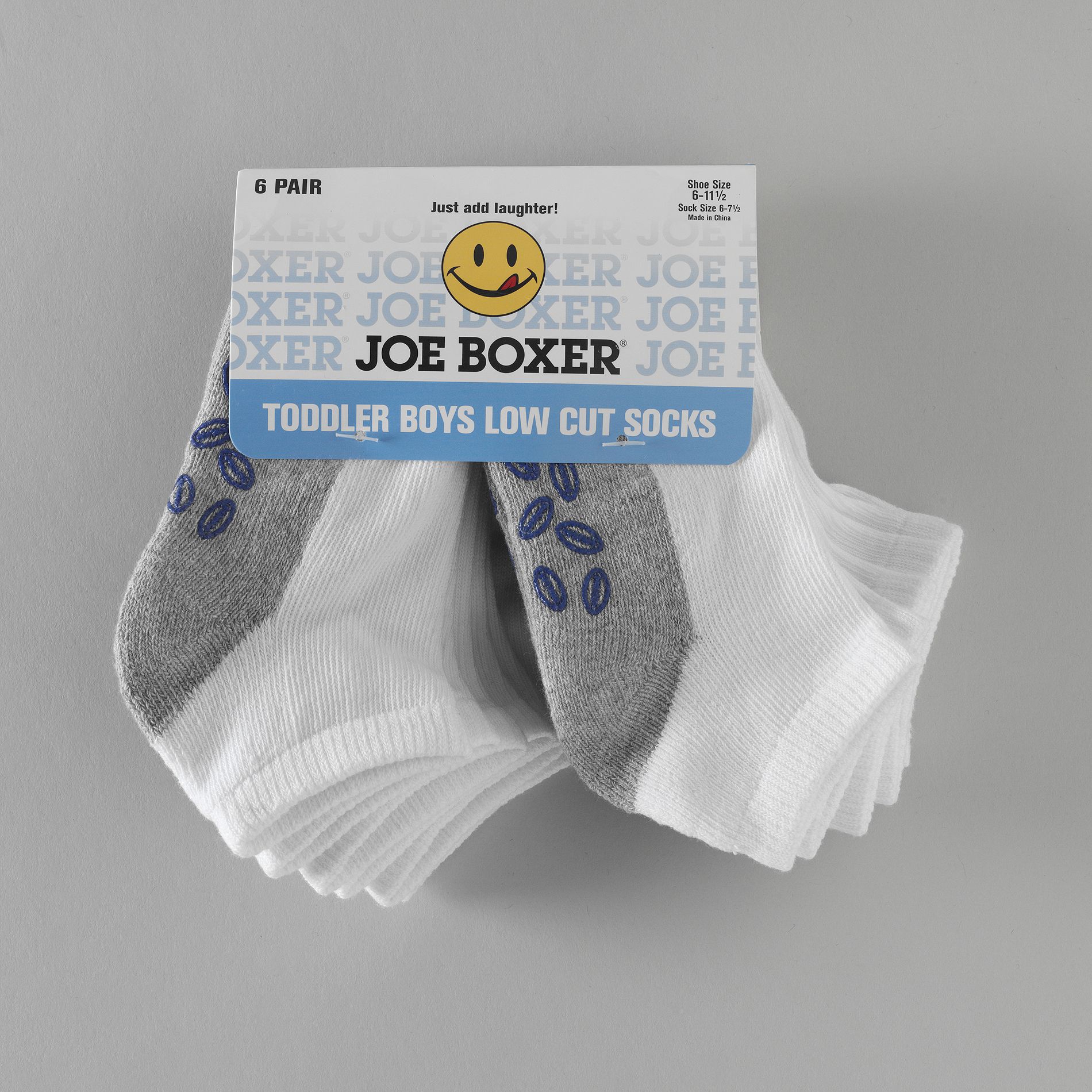 Joe Boxer Toddler Boy&#39;s 6 Pair Low Cut Socks