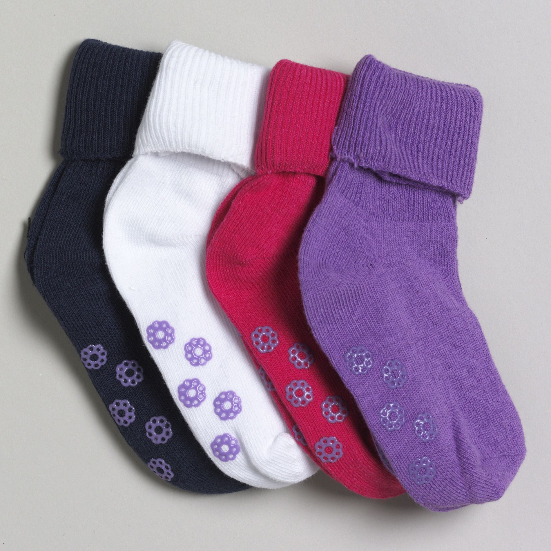 Joe Boxer Toddler Girl's 6 Pair Turn Cuff Socks