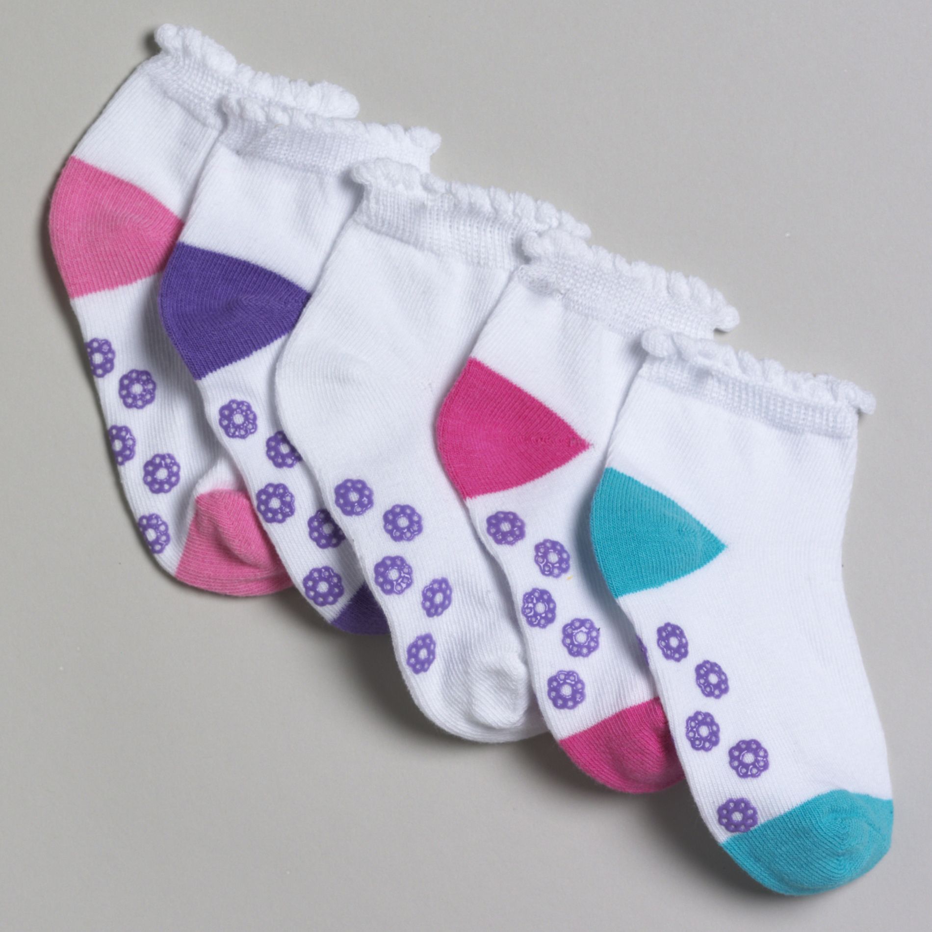 Joe Boxer Toddler Girl's 6 Pair Low Cut Socks