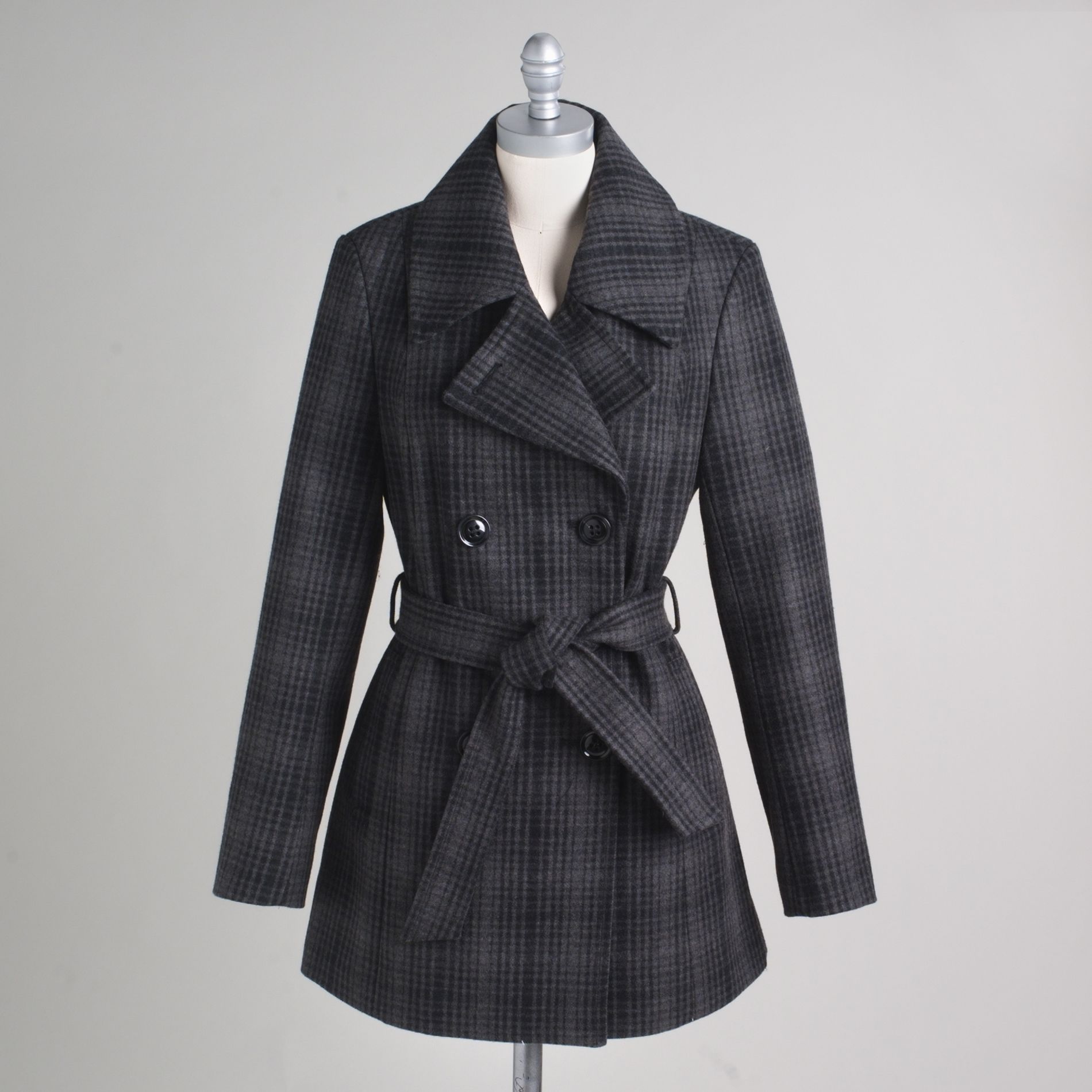 Metaphor Women's Double Breasted Belted Peacoat