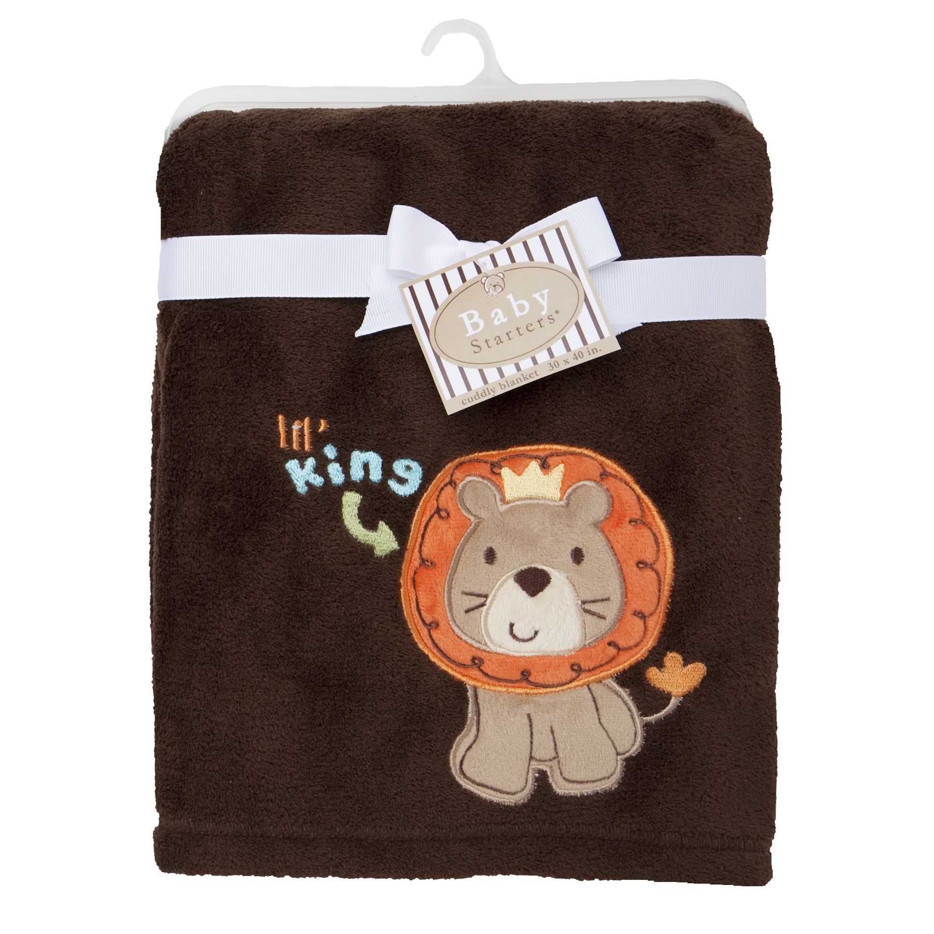 Baby Starters&reg; Plush Blanket with "Lil King" Lion Appliqu