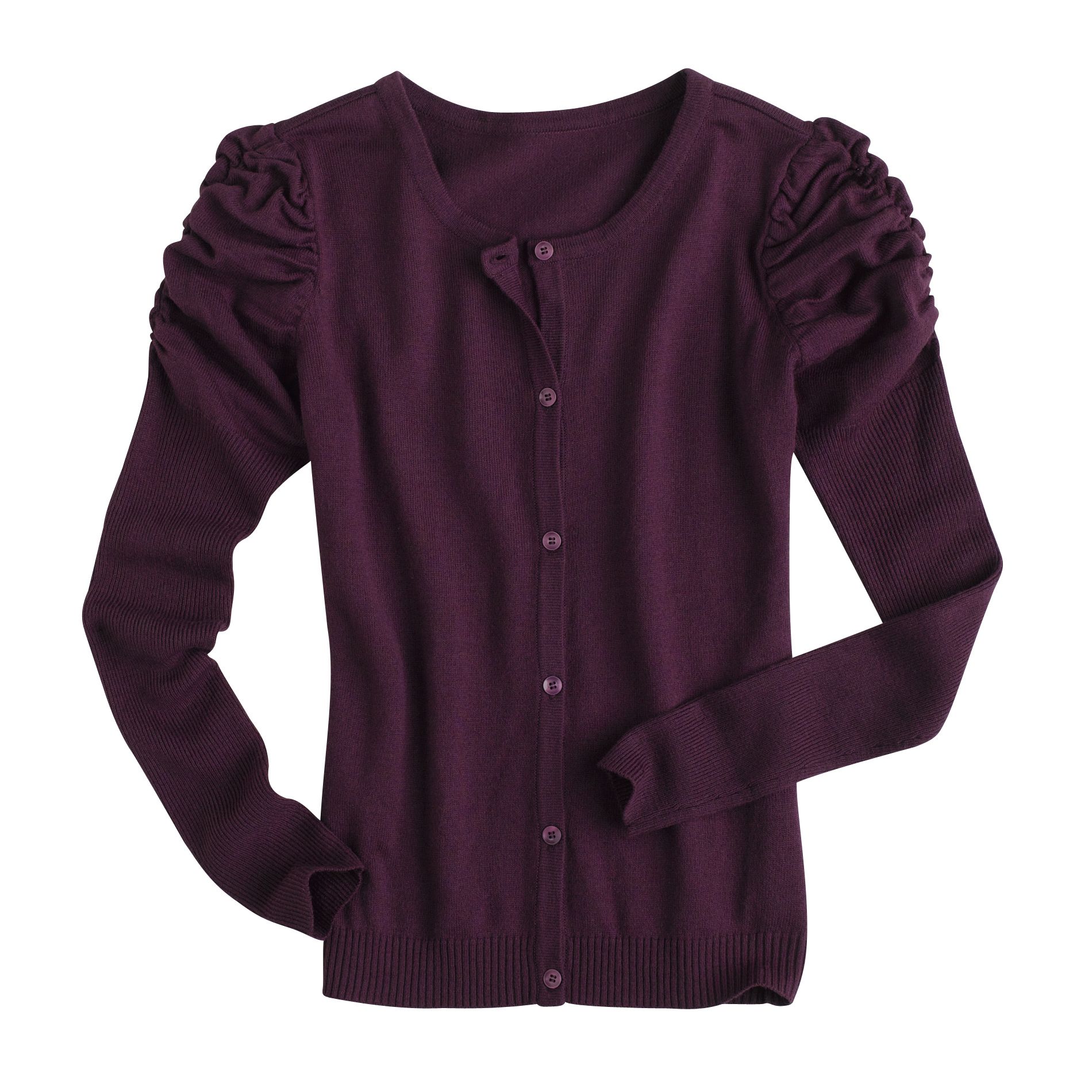 Attention Women's Rouched Sleeved Cardigan