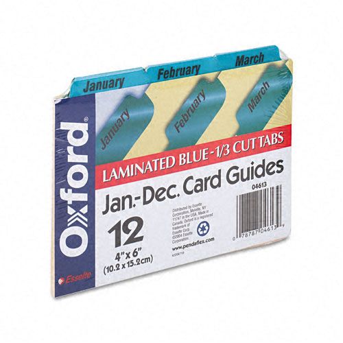 Oxford OXF04613 Manila Index Card Guides with Laminated Tabs