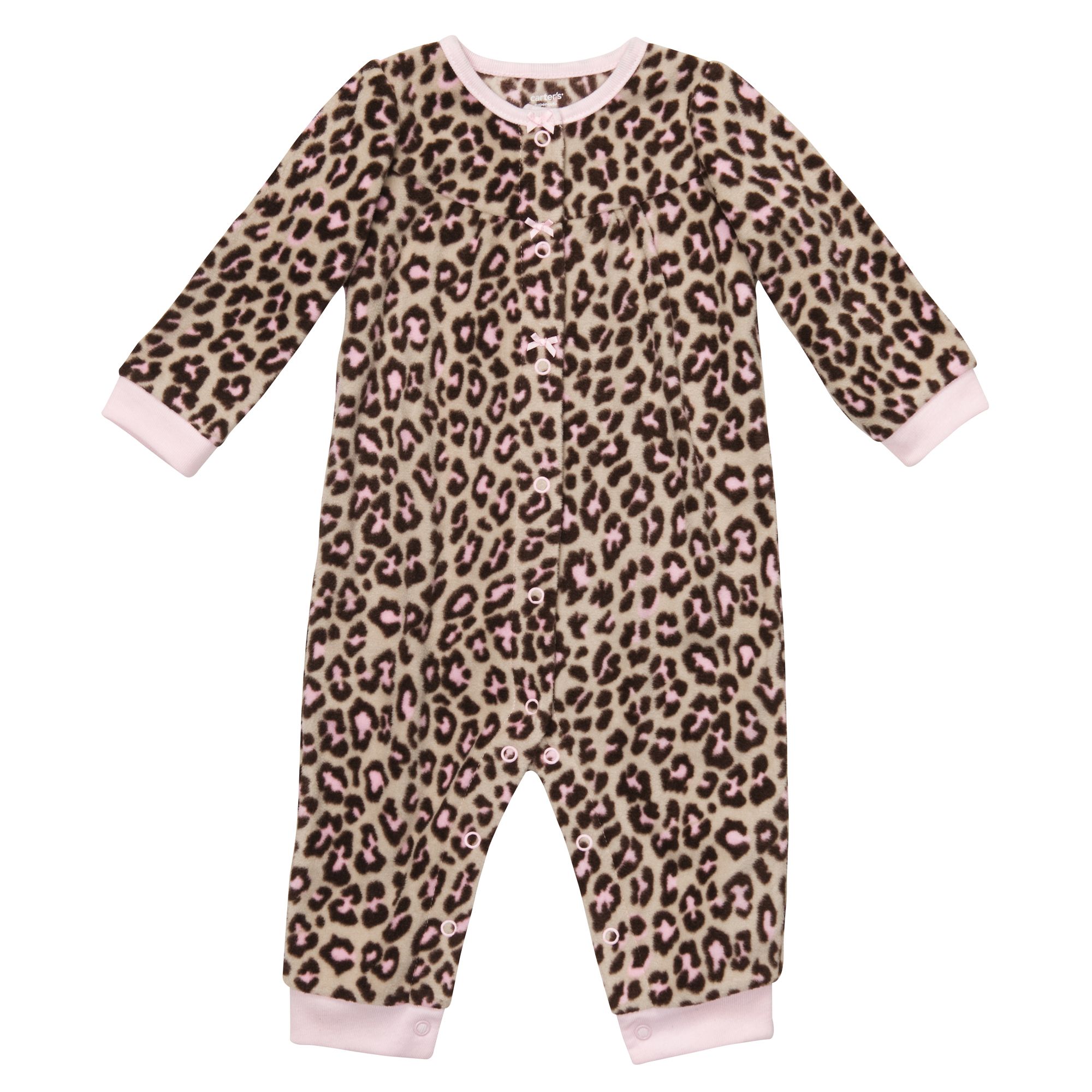 Carter's Infant Girl&#39;s Long Sleeve Leopard Print Jump Suit