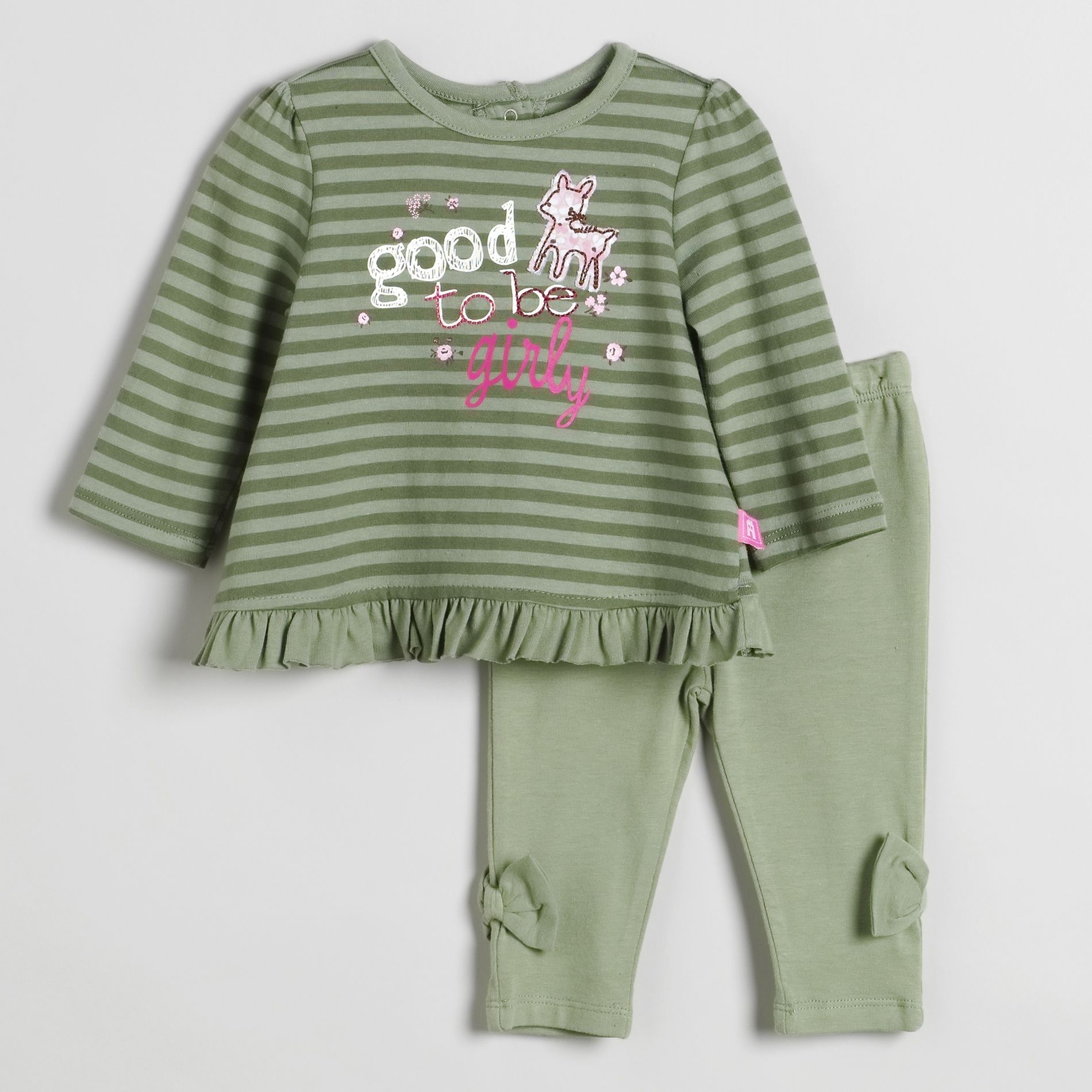 Miniville Infant and Toddler Girls' Knit Pant Set