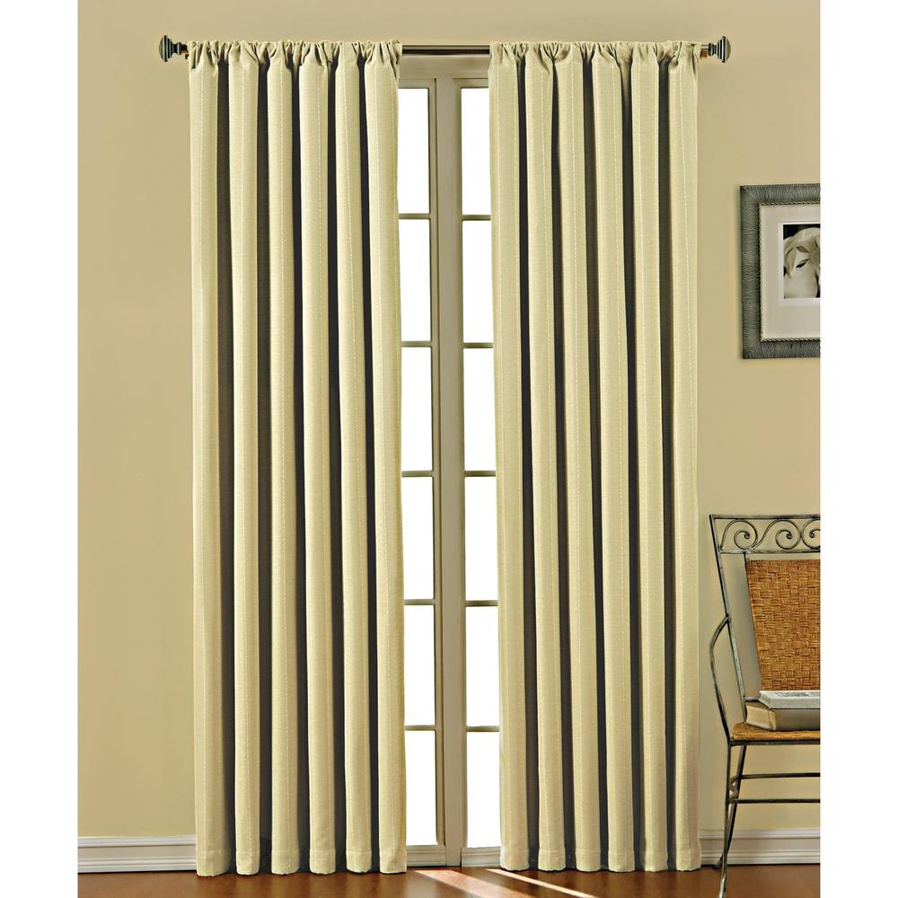 Eclipse Curtains Haskel Stripe Energy-Saving Blackout Window Panel 52 in. x 84 in. Panel