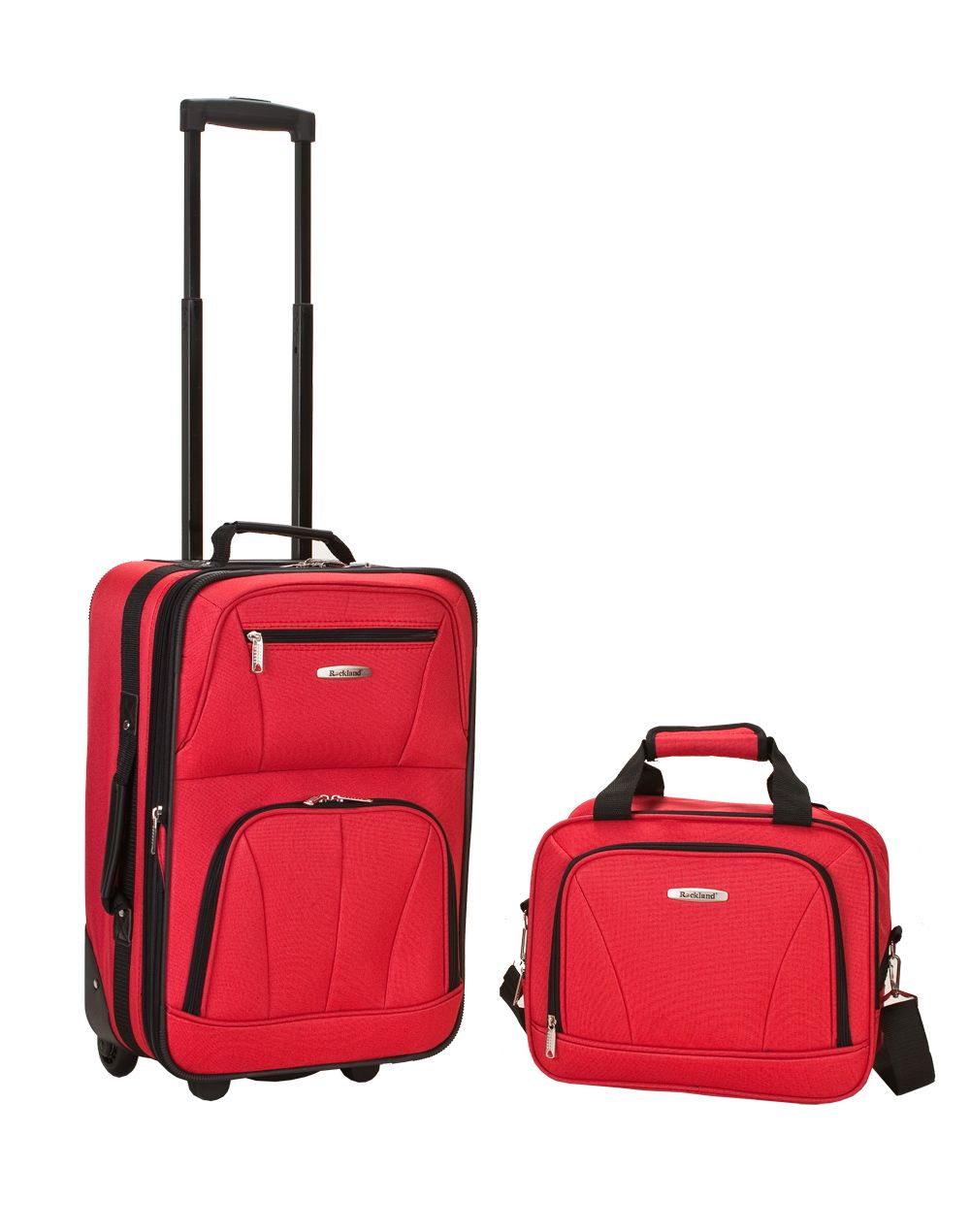 Rockland Fox Luggage 2 PC RED LUGGAGE SET
