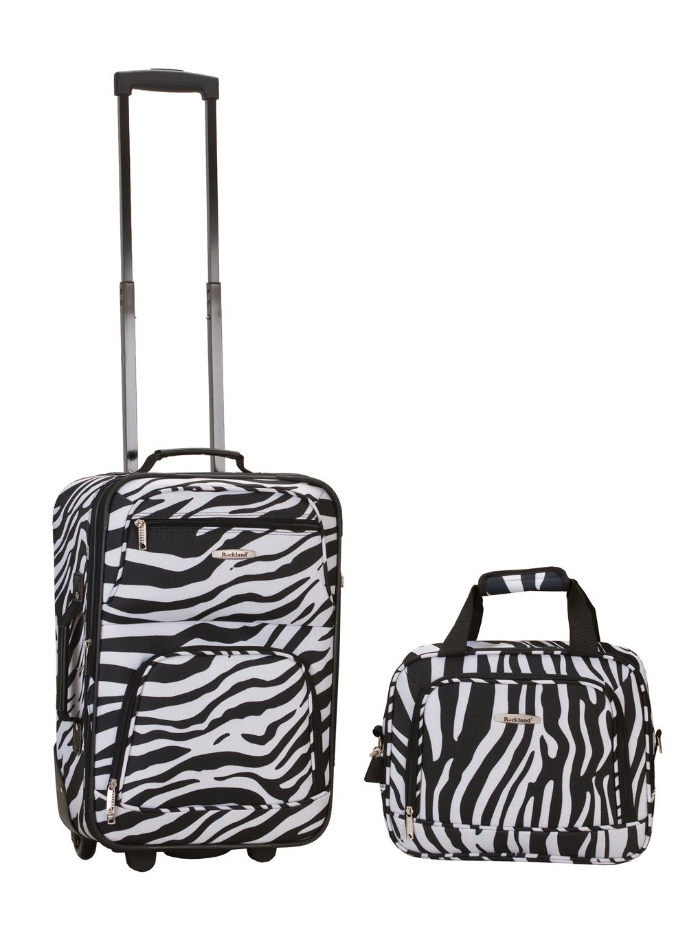 Rockland Fox Luggage 2 PC ZEBRA LUGGAGE SET