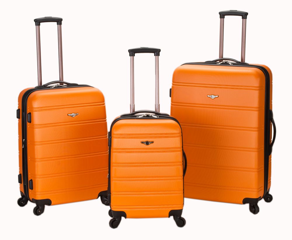 Rockland Fox Luggage Melbourne 3 Pc ABS Spinner Luggage Set