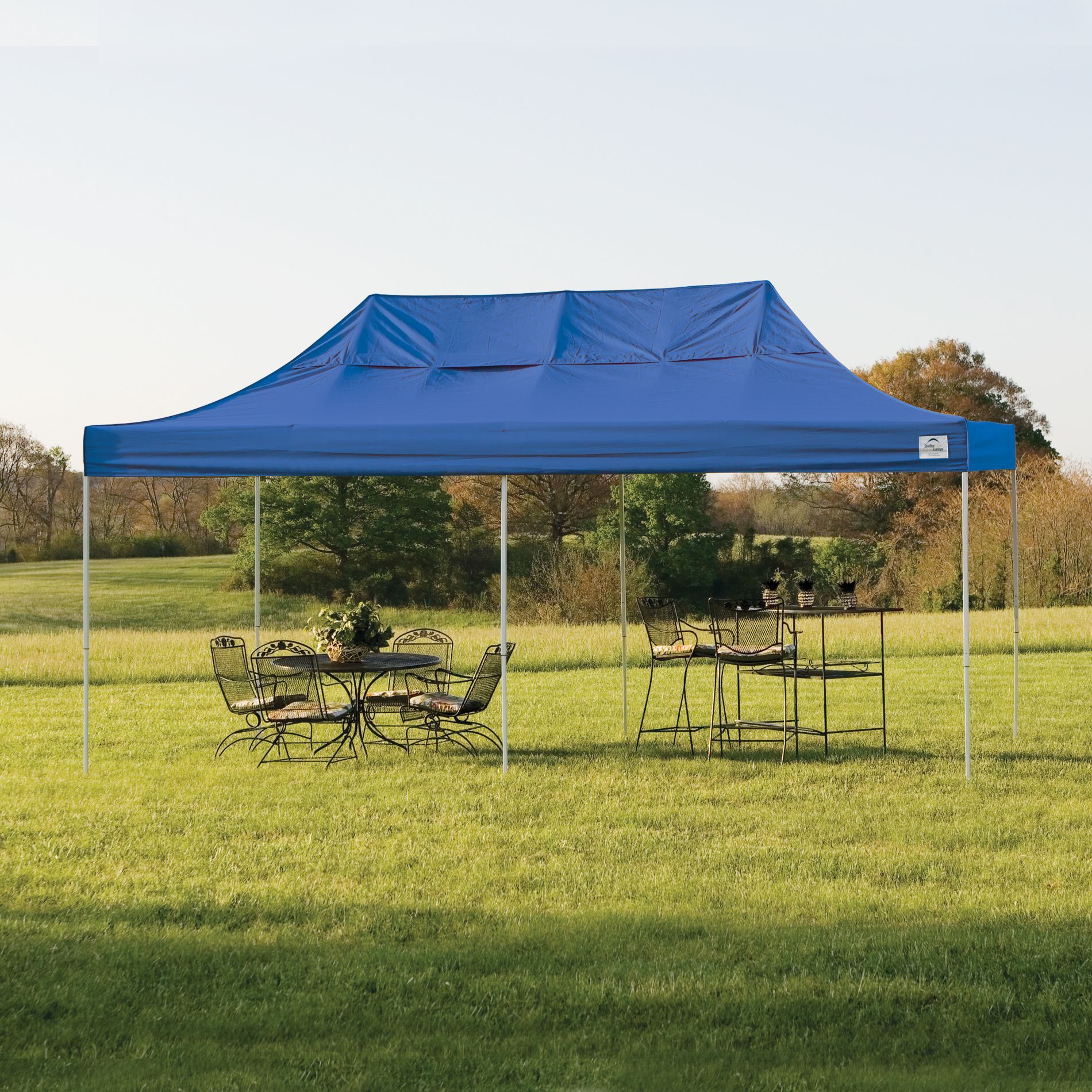 ShelterLogic Pop-Up 10' x 20' Truss Pro Canopy Tent with Blue Cover