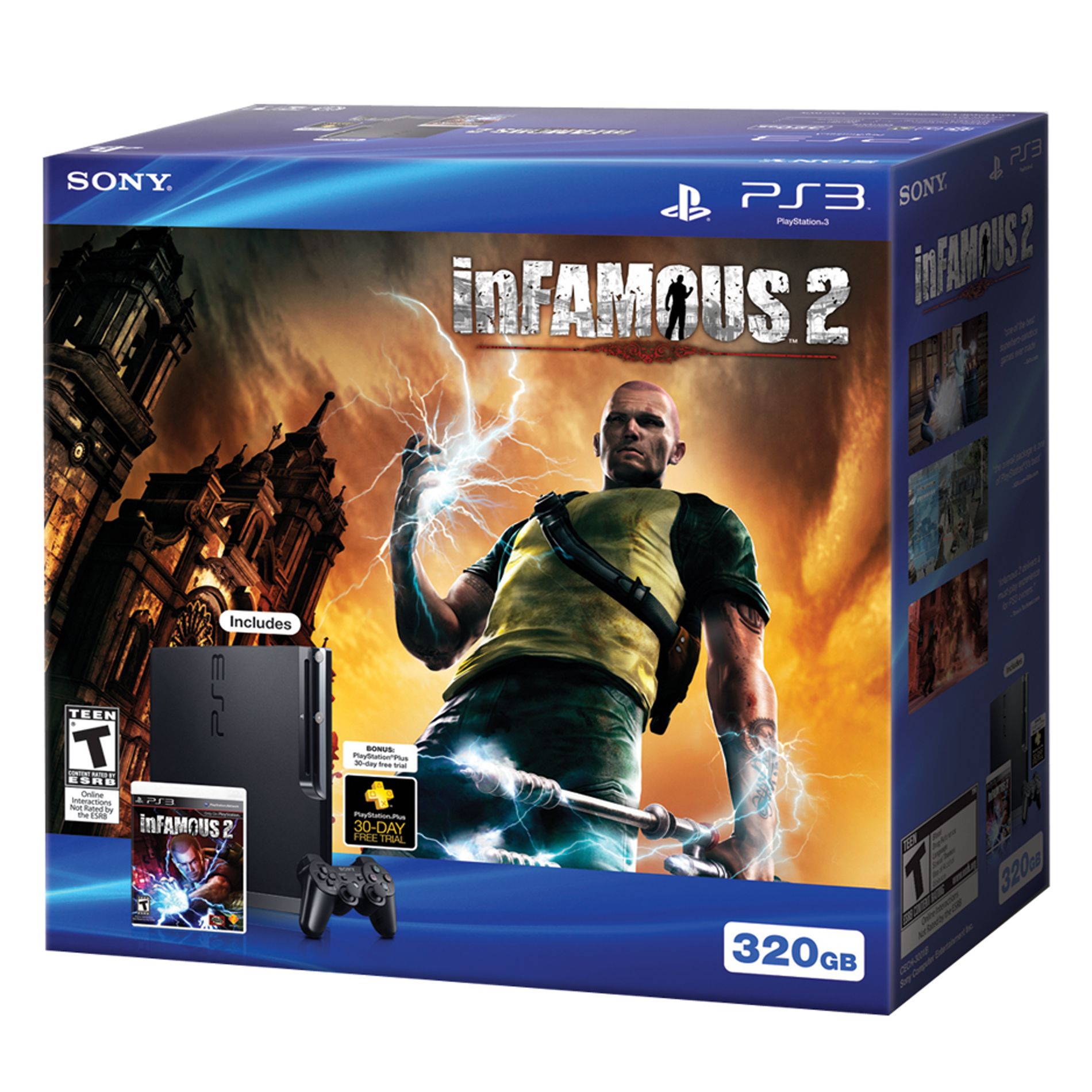 Sony PS3 320GB System with inFAMOUS 2 Game Bundle - TVs 
