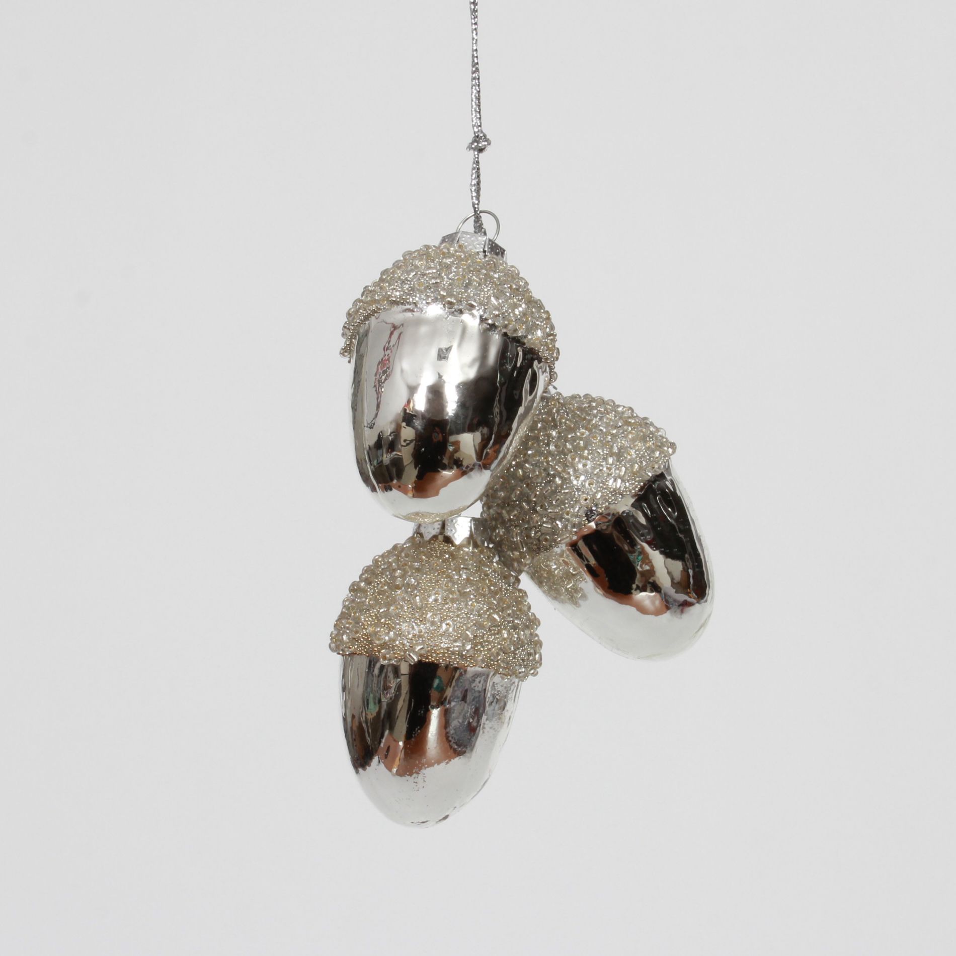 Trim A Home&reg; Winter's Night Glass Acorn Ornament