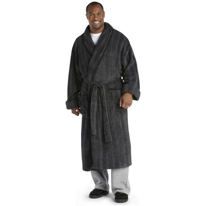 Harbor Bay SoftTouch Herringbone Fleece Robe Clothing, Shoes