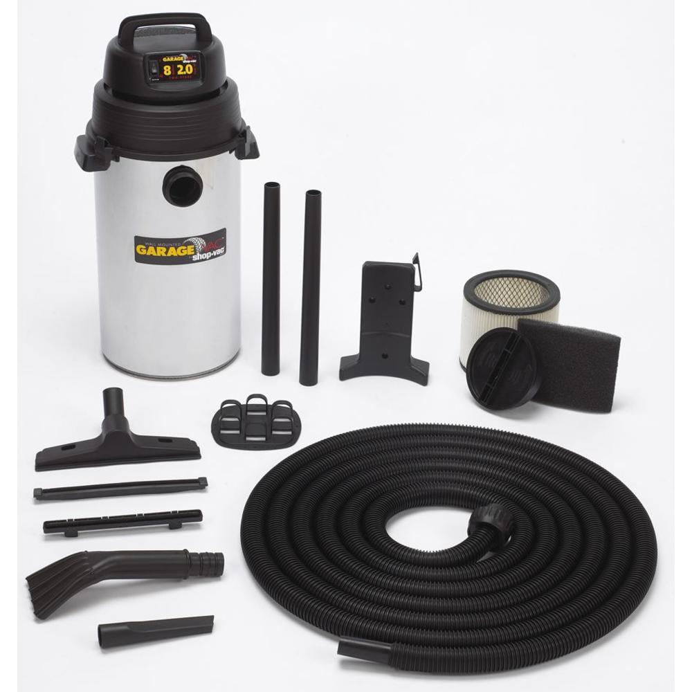 Shop-Vac 8 gal. Stainless Steel 2HP Two-Stage Garage Vac