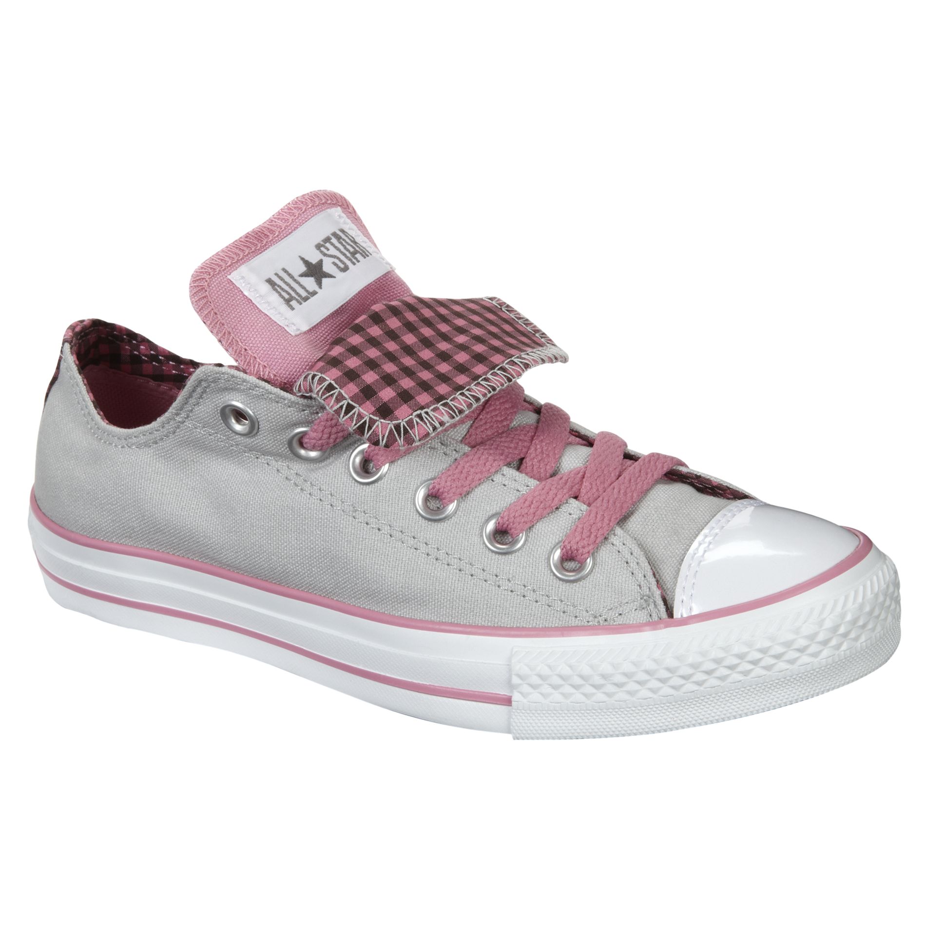 grey and pink converse