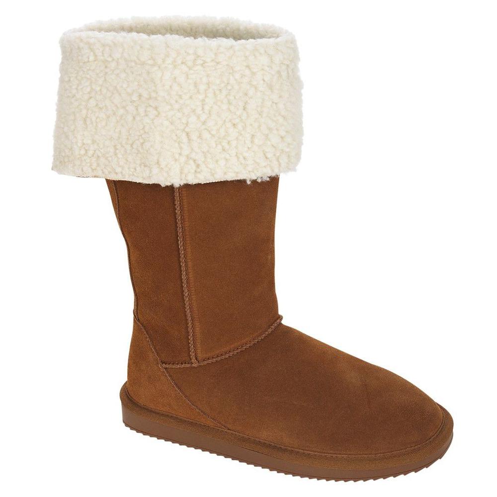Route 66 Women's Frankee Shearling Suede Boot - Chestnut