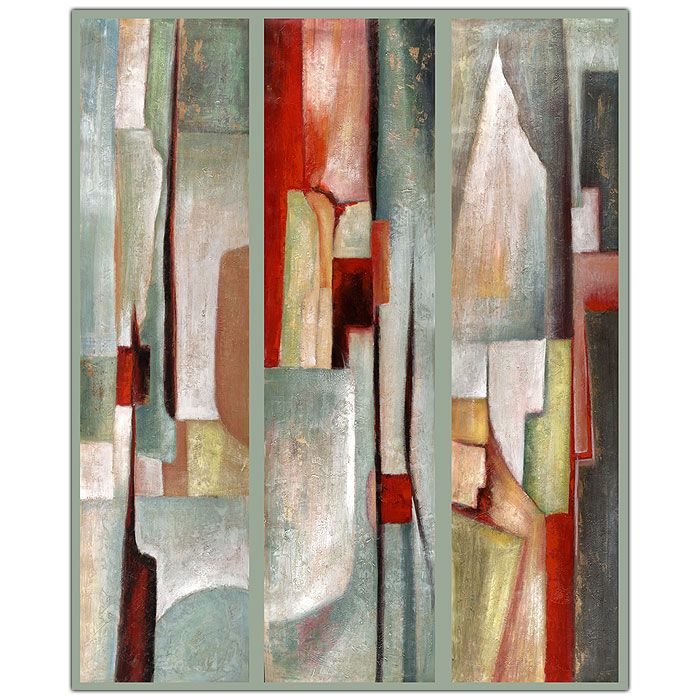 Trademark Global 35x47 inches "Abstract Triptych" by Joval
