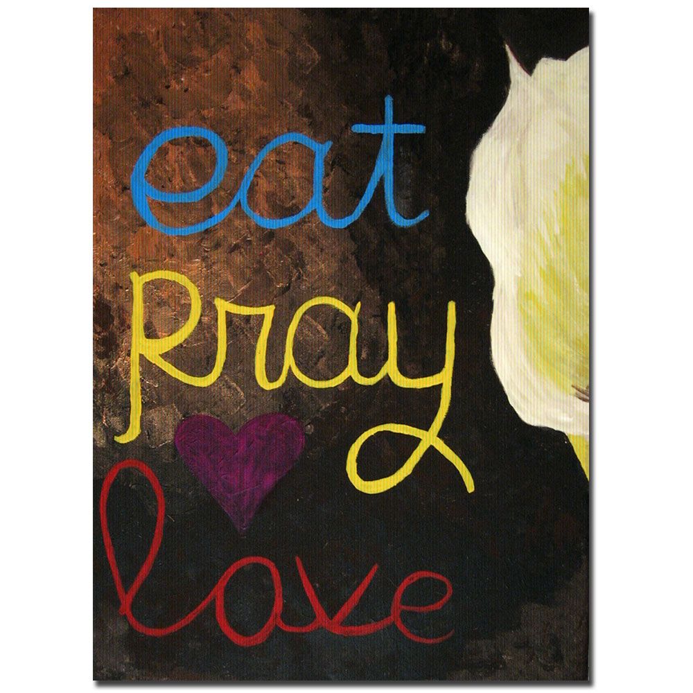 Trademark Global Amanda Rea 'Eat Pray Love I' 14" x 19" Canvas Art