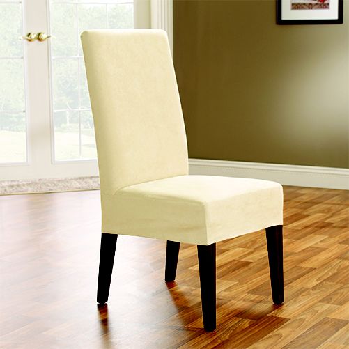 Sure Fit SOFT SUEDE SHORTY DINING ROOM CHAIR COVER