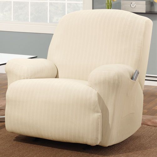 Sure Fit STRETCH PINSTRIPE RECLINER SLIPCOVER