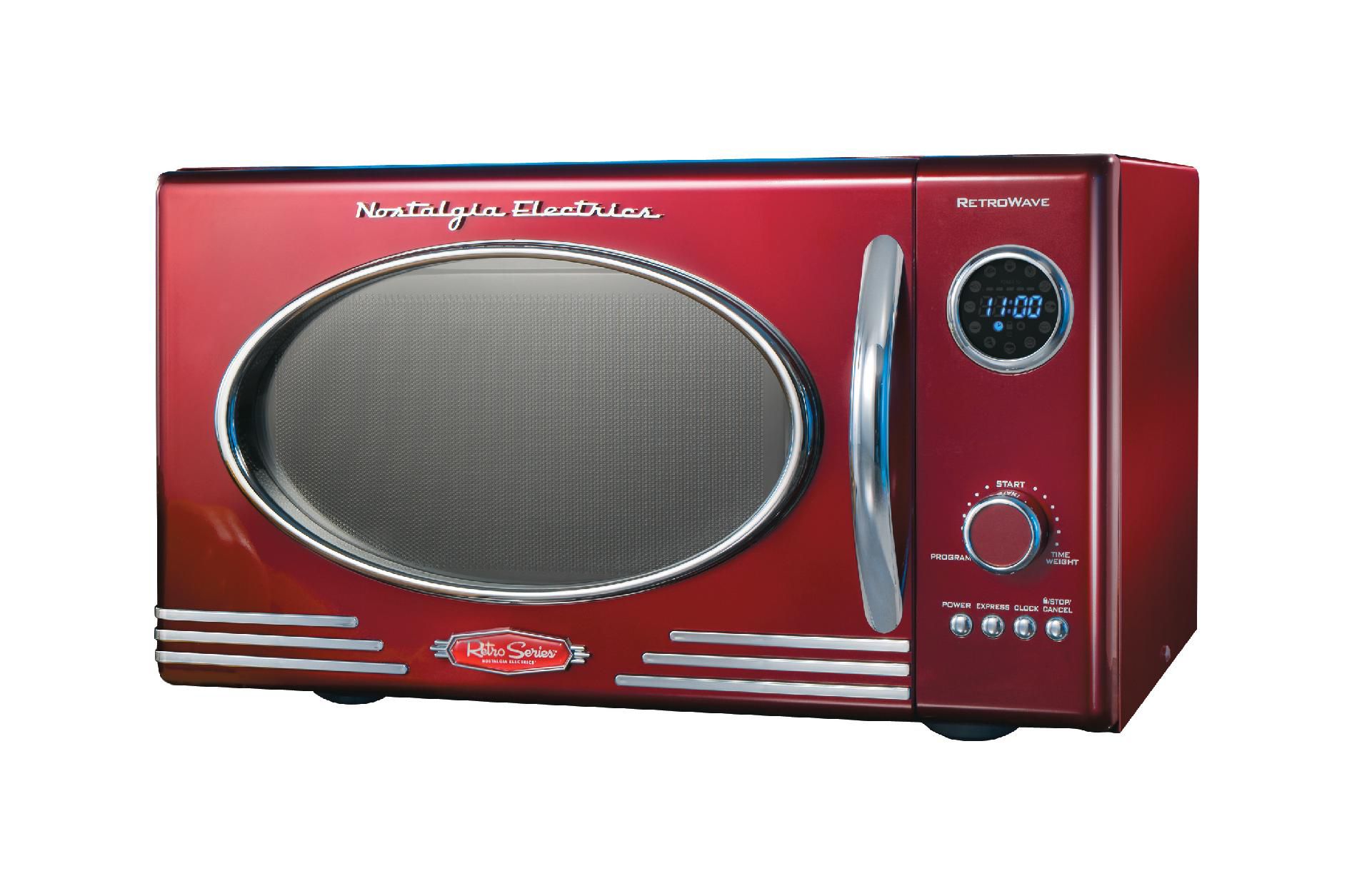 Nostalgia Electrics RMO-400RED Retro Series .9 CF Microwave Oven, Red