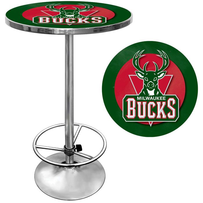 NBA(CANONICAL) Milwaukee Bucks  Chrome Pub Table