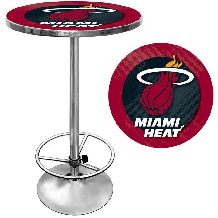 NBA(CANONICAL) Miami Heat  Chrome Pub Table