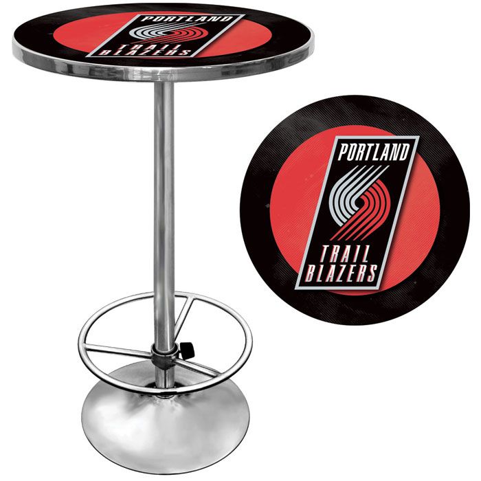 Portland Trail Blazers NBA Chrome Pub Table