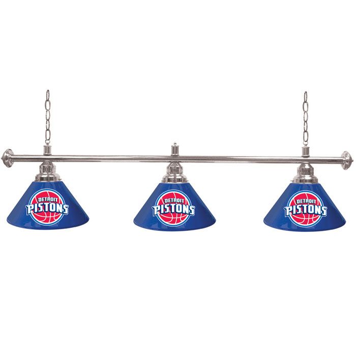 NBA(CANONICAL) Detroit Pistons  60 inch 3 Shade Billiard Lamp