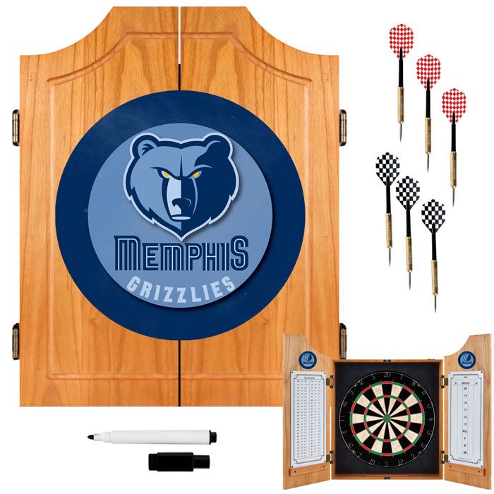 NBA(CANONICAL) Memphis Grizzlies  Wood Dart Cabinet Set