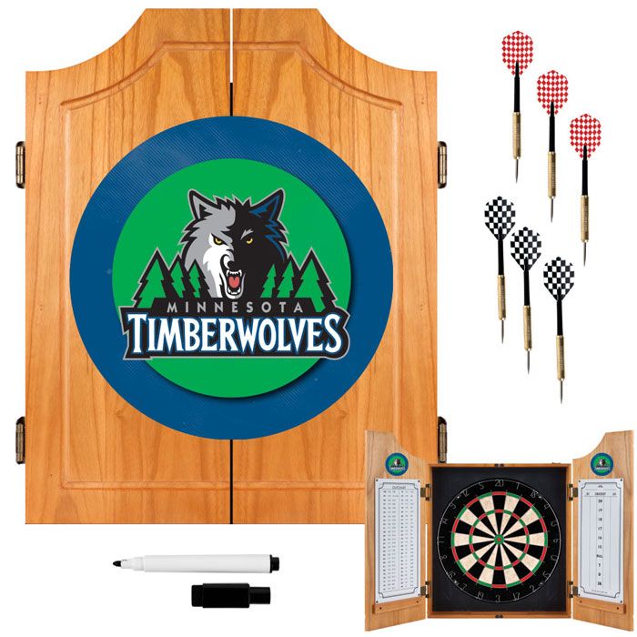NBA(CANONICAL) Minnesota Timberwolves  Wood Dart Cabinet Set