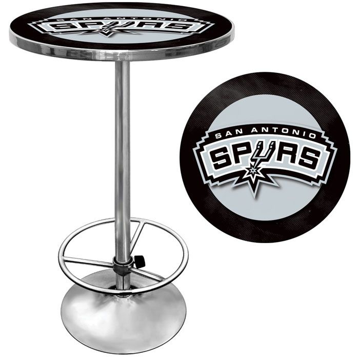 San Antonio Spurs NBA Chrome Pub Table