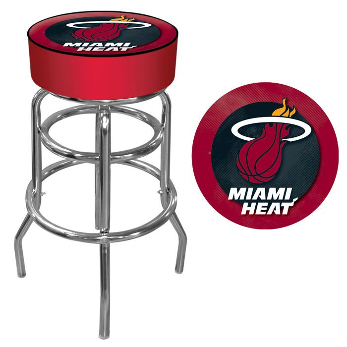 NBA(CANONICAL) Miami Heat Padded Swivel Bar Stool
