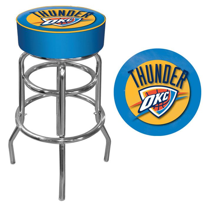 NBA(CANONICAL) Oklahoma City Thunder Padded Swivel Bar Stool
