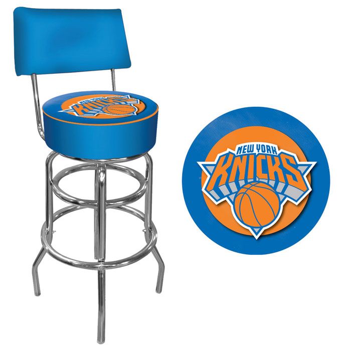 NBA(CANONICAL) New York Knicks Padded Swivel Bar Stool with Back