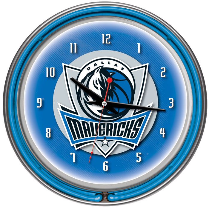 NBA(CANONICAL) Dallas Mavericks Double Ring Neon Clock