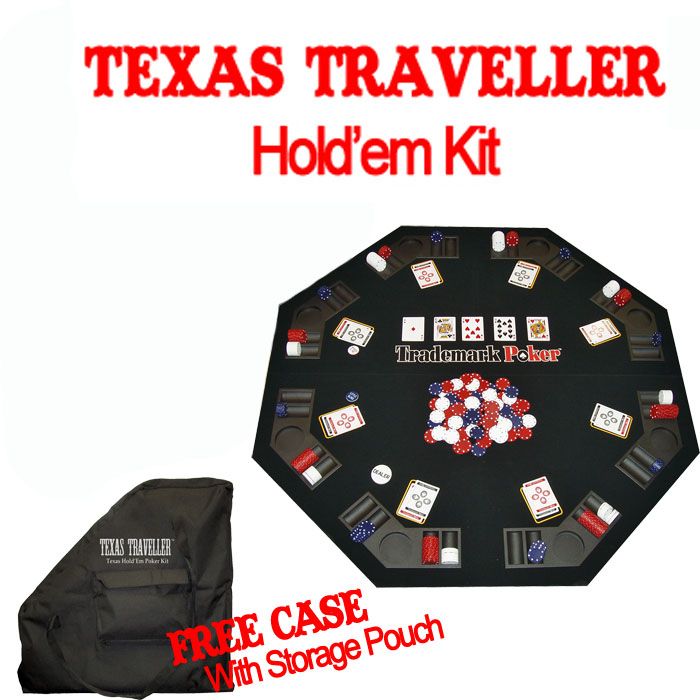 Texas Traveller Table Top & 300 Chip Travel Set