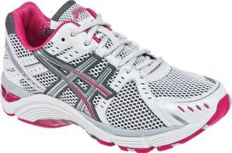 ASICS Women's GEL-Foundation Running Athletic Shoe Wide and Extra Wide Width - White/Silver/Pink